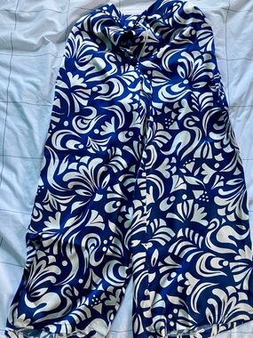 House of Harlow 1960 Blue and White Wide Leg Pants